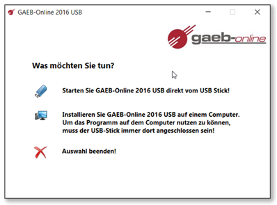 GAEB-Online 2021 USB - Mit oder ohne Installtion